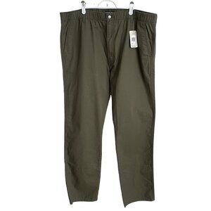NWT Levi Strauss Signature Chino Olive Green Pants Straight Leg Elastic Size XXL